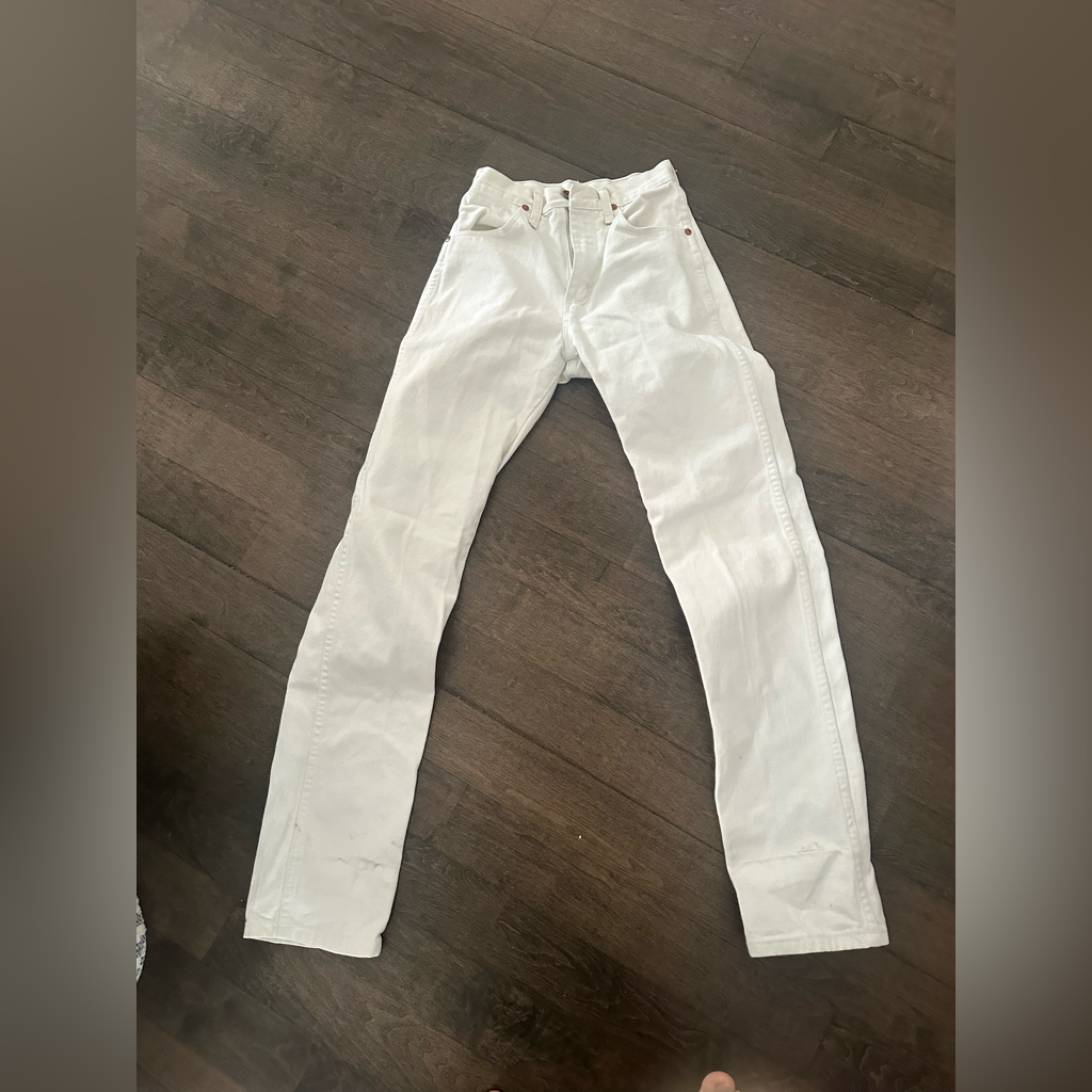 White Vintage Wrangler Jeans Size 1, Length 34